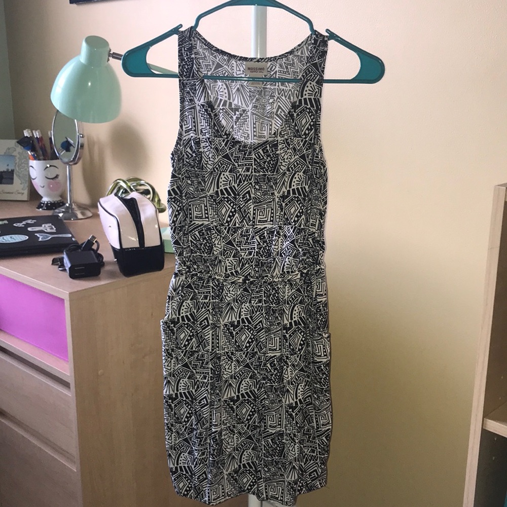 Mossimo black and white patterned summer dress